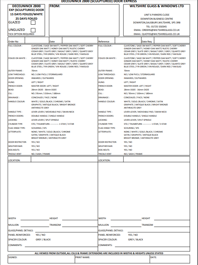 Downloads Archive - Wiltshire Glass